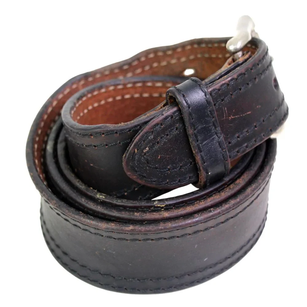 R.G. Bullco Leather Goods BLACK REAL LEATHER 1 5/8